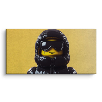 Urbaner Entdecker inspiriert von LEGO - Leinwandbild