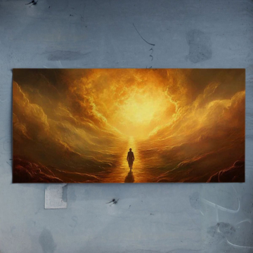 Ätherische goldene Reise - Poster