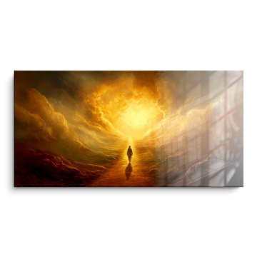 Voyage doré éthéré - tableau PVC brillant