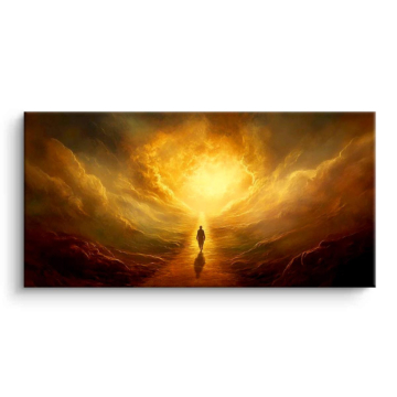 Ethereal dorado viaje - cuadro PVC mate