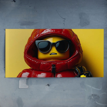 Rot Hoodie Figur inspiriert von LEGO - Poster