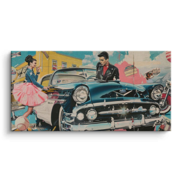 Classic Car Romance Canvas Art