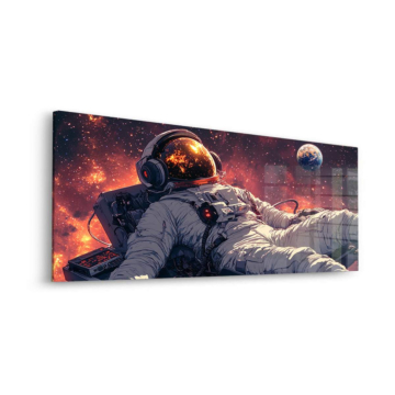 Kosmische Astronauten-Traumlandschaft - Acrylglasbild