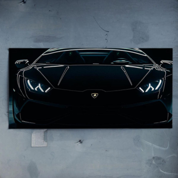 Lamborghini nocny wyścigówka - plakat