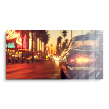 Retro Sunset City Drive PVC Gloss Art