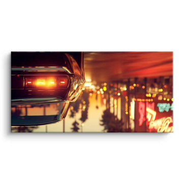 Retro Sunset City Drive PVC Matt Art