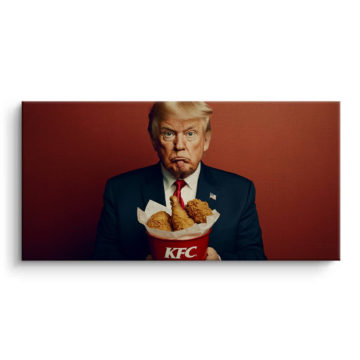 Donald Trump Inspired KFC Feast Canvas Art