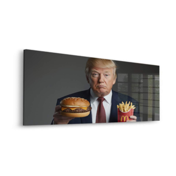 Donald Trump Inspired Fast Food Acrylic Glass Art