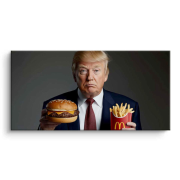 Fast food - motyw inspirowany Donaldem Trumpem - obraz na matowym PVC