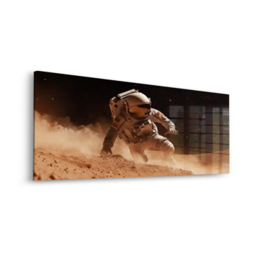 Astronaut auf staubiger Reise - Acrylglasbild