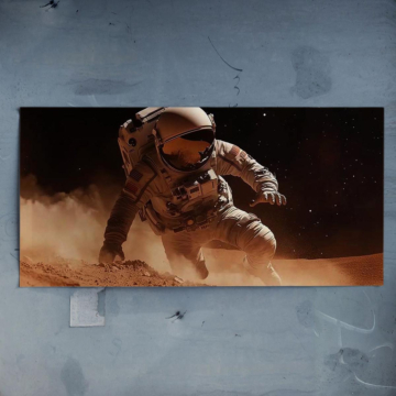 Astronauta w pylistej podróży - plakat