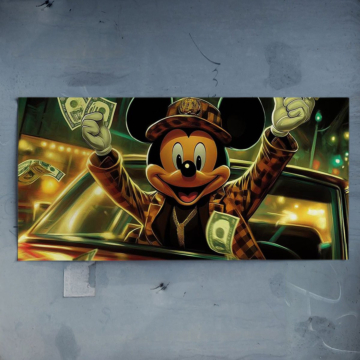 Pieniądze jazda inspirowane Myszką Mickey - plakat