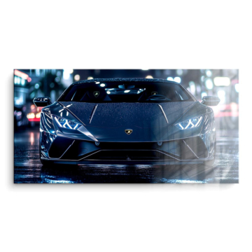 Lamborghini noche piloto - cuadro PVC brillante