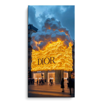 Burning Schaufenster inspiriert von Dior - PVC-Bild matt