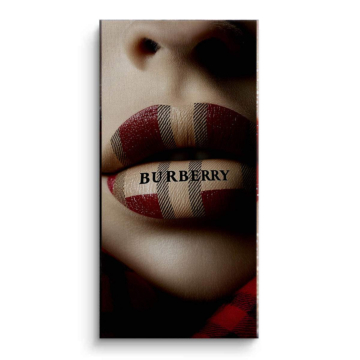 Labios de cuadros inspirados en Burberry - cuadro en lienzo