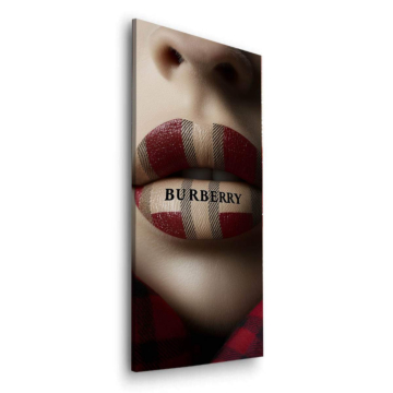 Burberry Inspired Check Lips Dibond Matt Art