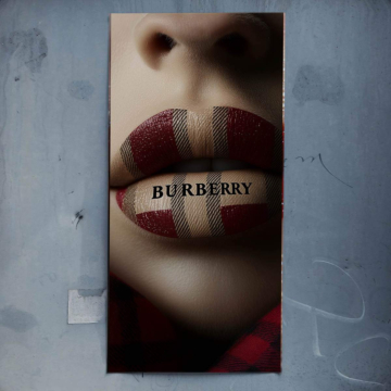 Check usta inspirowane Burberry - plakat