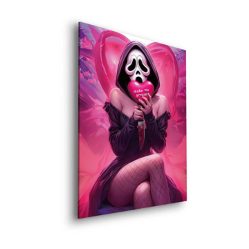 Ghostface Inspired Pink Horror Dibond Matt Art
