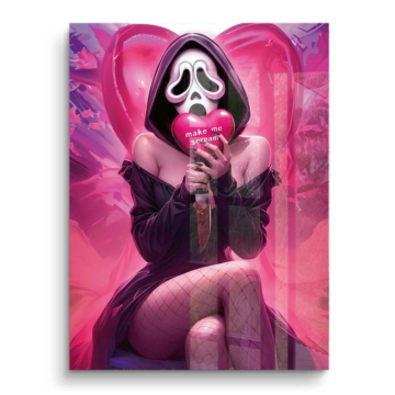 Ghostface Inspired Pink Horror PVC Gloss Art