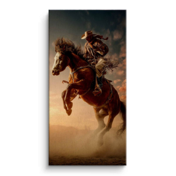 Wild Rodeo Rider Canvas Art