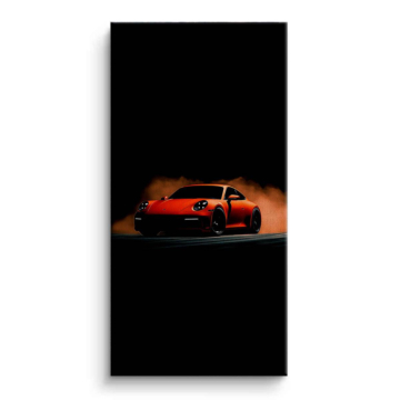 Porsche 911 Turbo Orange Canvas Art