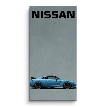 Nissan GT-R Inspired Minimal Car Canvas Art