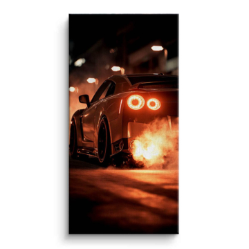 Nissan GT-R Burnout Canvas Art