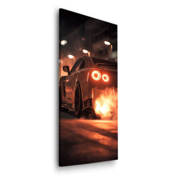 Nissan GT-R Burnout Dibond Matt Art