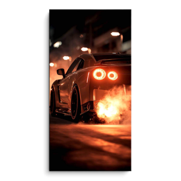Nissan GT-R Burnout - cuadro PVC mate