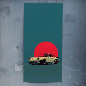 Porsche Sunset Racer Poster Art