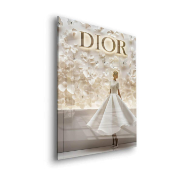 Elegantes Kleid inspiriert von Dior - Acrylglasbild