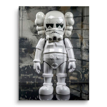 Ours stormtrooper inspiré de Star Wars - tableau PVC brillant