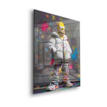 Streetwear-Motiv inspiriert von Homer Simpson - Acrylglasbild