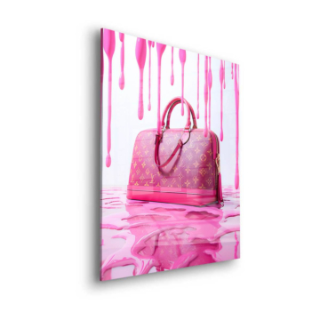 Pinke Tasche inspiriert von Louis Vuitton - Acrylglasbild