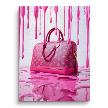 Louis Vuitton Inspired Pink Bag Canvas Art