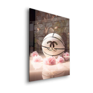 Chanel Inspired Luxury Basketball Acrylic Glass Art