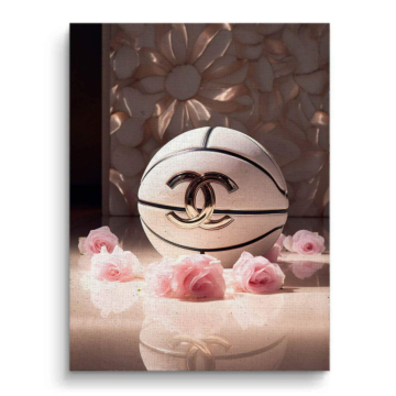 Chanel Inspired Luxury Basketball Canvas Art