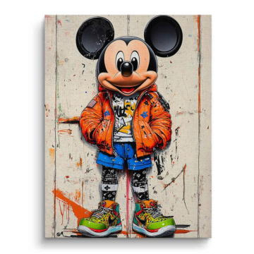 Mickey Mouse Inspired Street Style Canvas Art