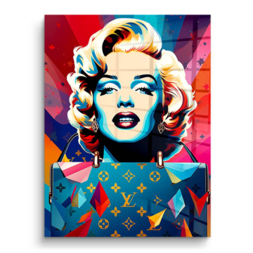 Portrait pop inspiré de Marilyn Monroe - tableau PVC brillant