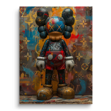Mickey Mouse Inspired Street Art Canvas Art