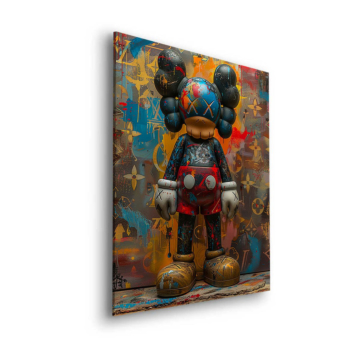 Street-Art-Motiv inspiriert von Mickey Mouse - Dibond-Bild matt