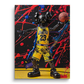 Lakers Basketball Legend Inspired Canvas Art