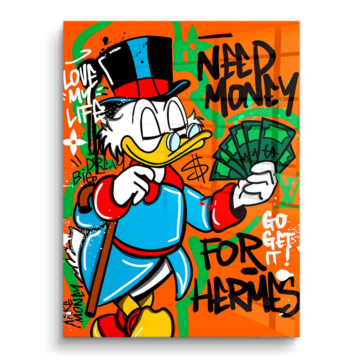 Argent grab inspiré de Scrooge McDuck - tableau PVC brillant