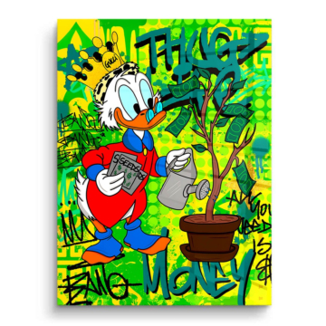 Argent plant inspiré de Donald Duck - tableau PVC brillant