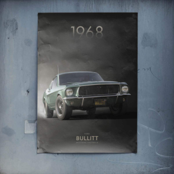 1968 Ford Mustang Bullitt Poster Art