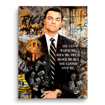 Discours sur l’argent inspiré de Wall Street - tableau PVC brillant