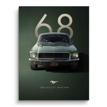 1968 Ford Mustang Bullitt Canvas Art
