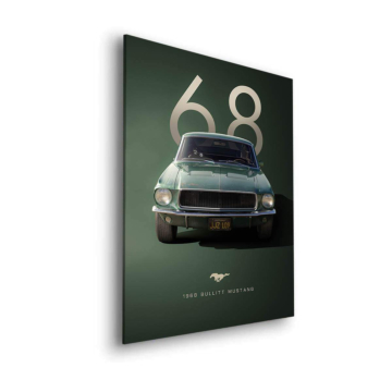 1968 Ford Mustang Bullitt Dibond Matt Art