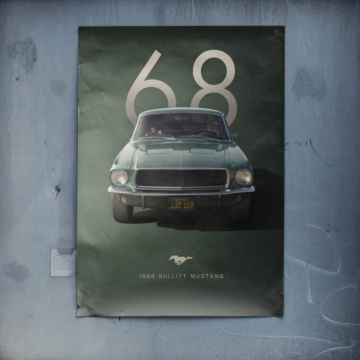 1968 Ford Mustang Bullitt Poster Art