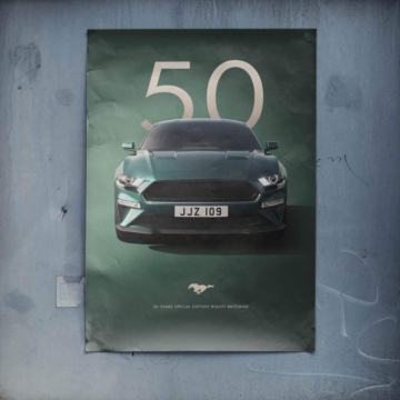 Ford Mustang Anniversary Inspired Poster Art